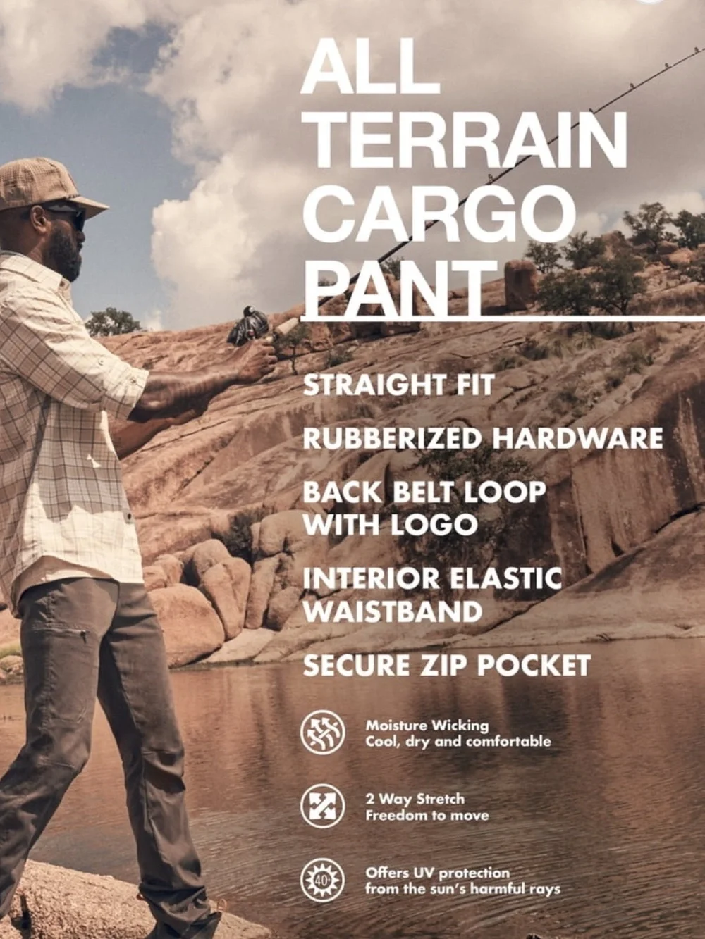 Wrangler® Men's Outdoor Performance Zip Cargo Short 38